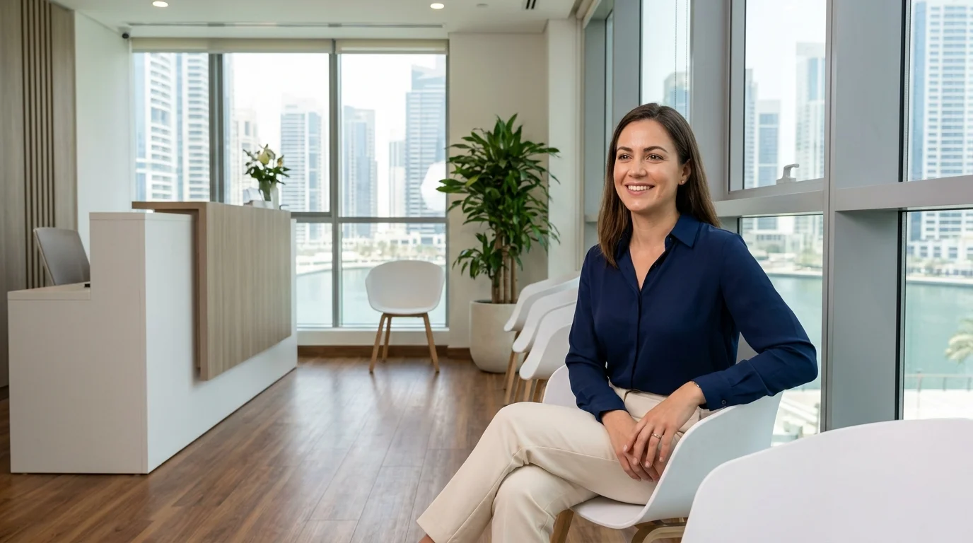 Chiropractic Care Dubai: Paciente recibiendo ajuste espinal en clínica.