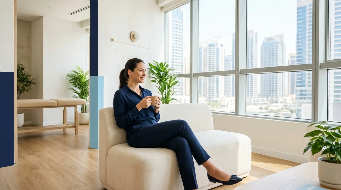 Chiropractor Dubai examinando la columna de un paciente