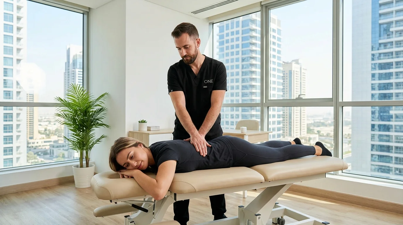 Chiropractic Care Dubai professional assessing spinal wellbeing